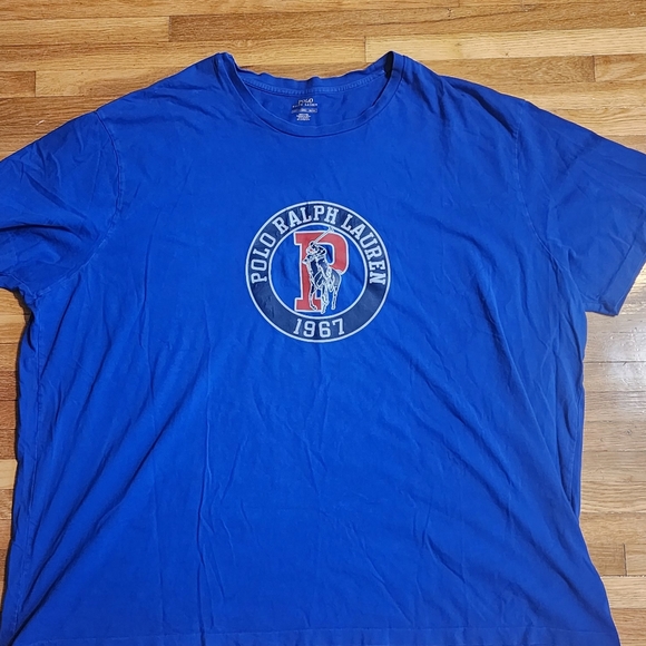 Polo by Ralph Lauren Big And Tall 4X Royal Blue Graphic Tee Preppy Classic - Picture 1 of 8